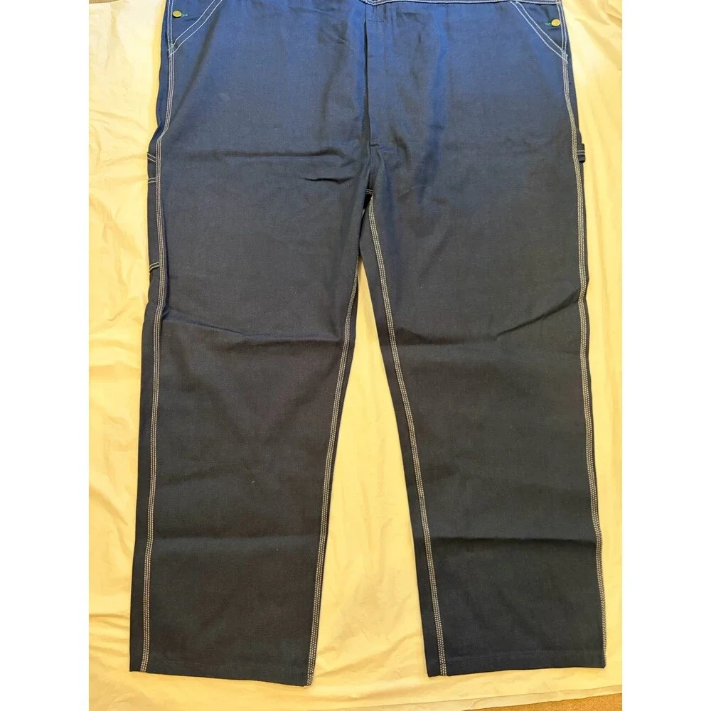 Liberty Bib Overalls‎ Men's 60x34 Blue Dark Wash Denim Comfort, Easy Care, Farm